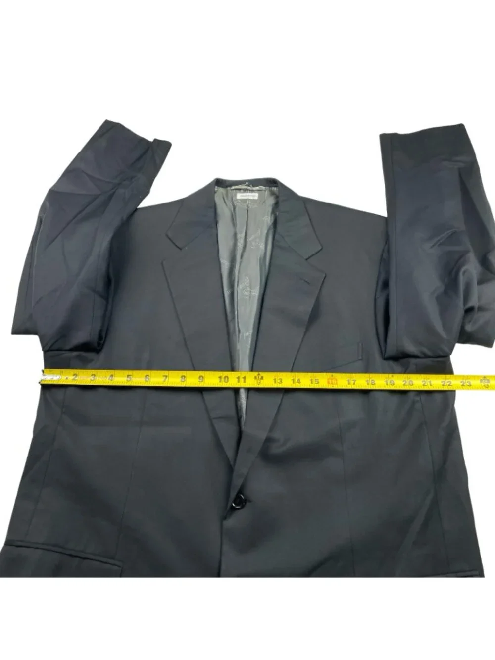 Brioni Men's Nomentano 100% Wool 2-Button Blazer Shiny Black • Italy • 44R US